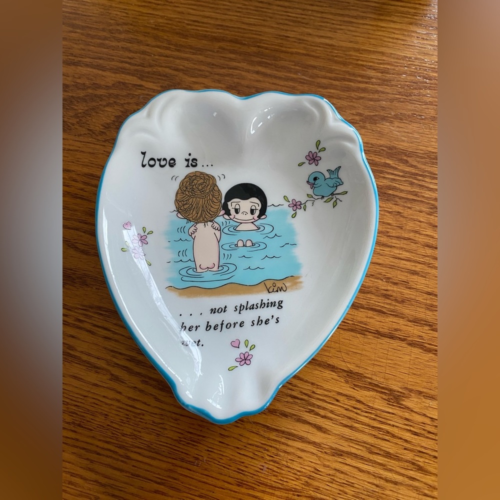 Vintage 1970’s Love Is….. Heart Shape Trinket Dish
